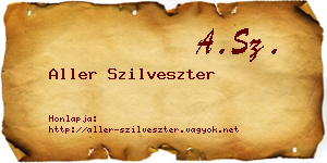 Aller Szilveszter névjegykártya