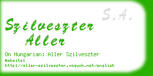 szilveszter aller business card